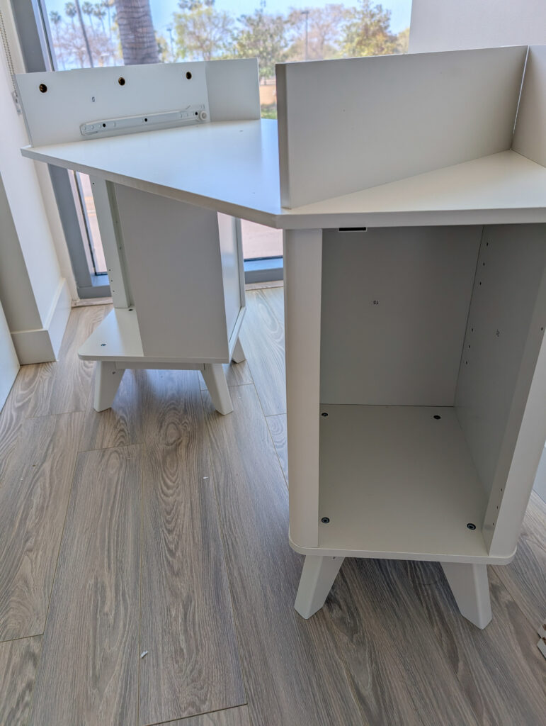 mirrored makeup vanity