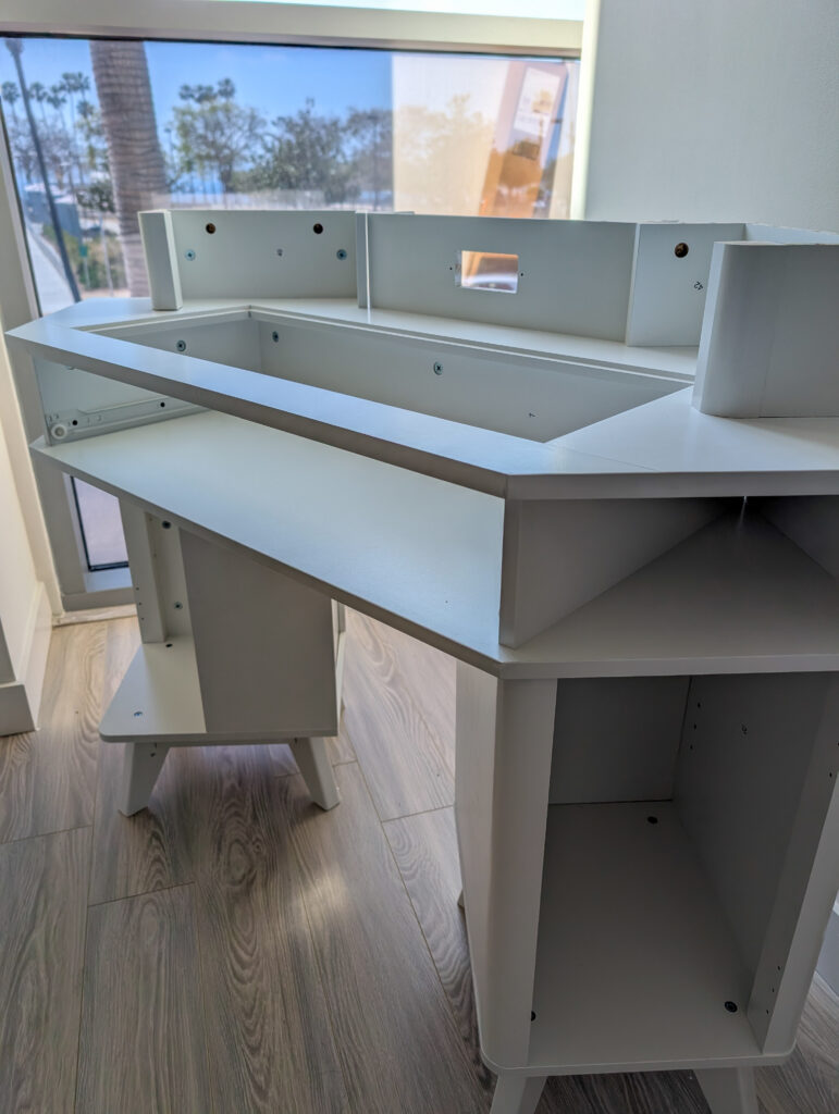 mirrored makeup vanity